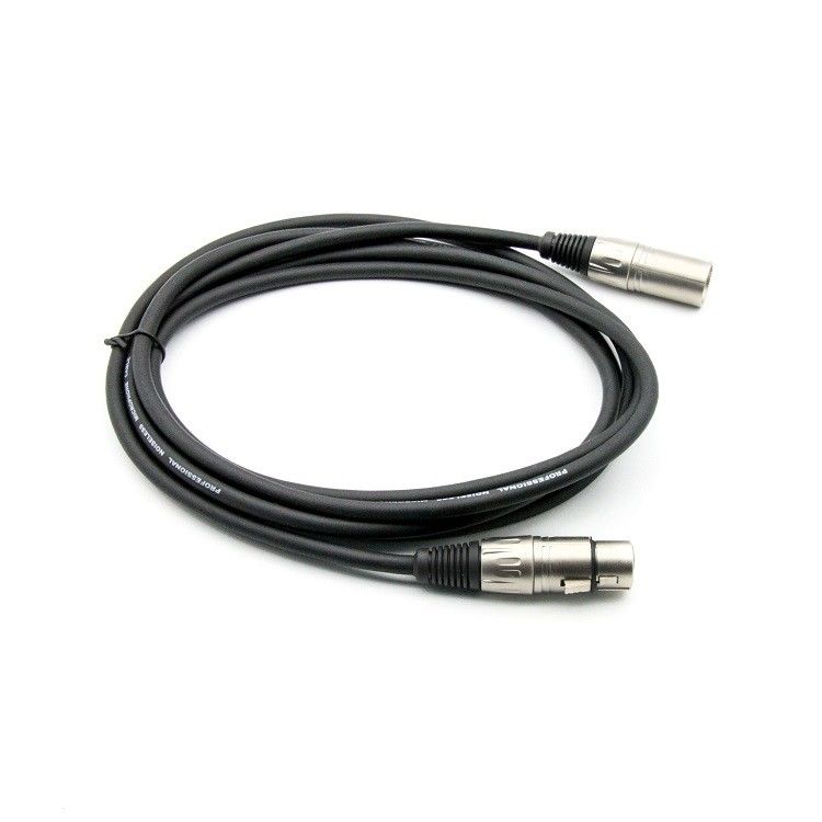 10ft XLR Erkeğe XLR Kadın Kondansör Mikrofon Kablosu Sahne ve Canlı Müzik İçin Siyah Mikrofon Kablosu