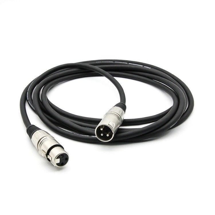 10ft XLR Erkeğe XLR Kadın Kondansör Mikrofon Kablosu Sahne ve Canlı Müzik İçin Siyah Mikrofon Kablosu