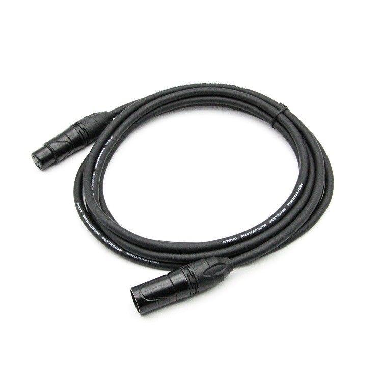 3 Pin DMX Kablo Erkeğe Kadın Işık Kablo Siyah Sahne Işık Kablo