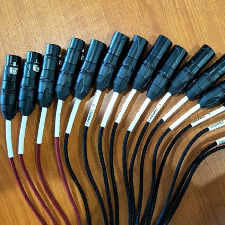 20 Kanal Yılan Kablosu Düşük Profil XLR Gönderme Devre Kartı XLR Splitter 100 feet