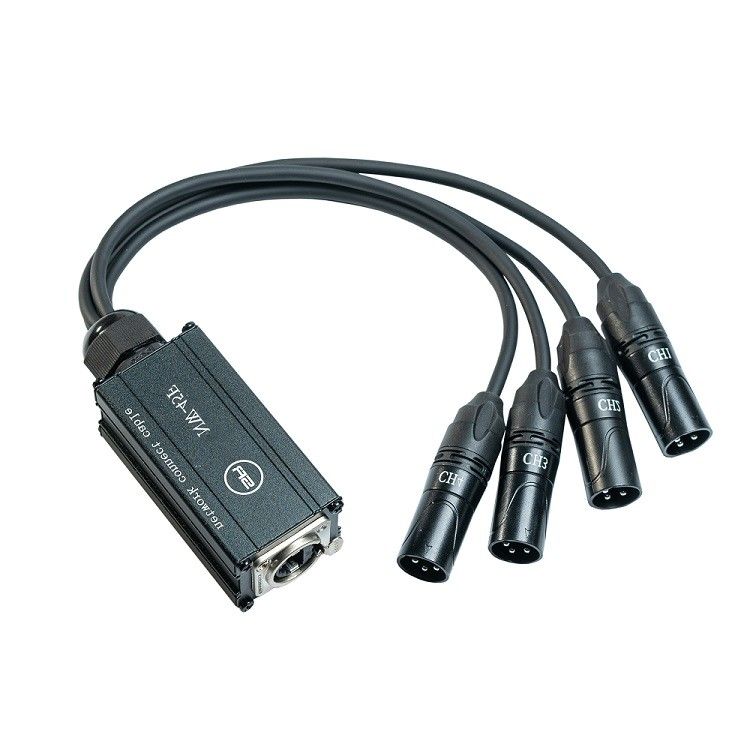 XLR Ağ Bölücü Kablo 4 Kanal 3 Pin Multi Snake Alıcıya Rj45 Tek Ethercon Kablo