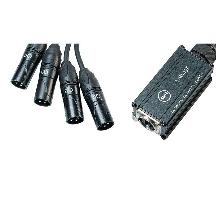 XLR Ağ Bölücü Kablo 4 Kanal 3 Pin Multi Snake Alıcıya Rj45 Tek Ethercon Kablo