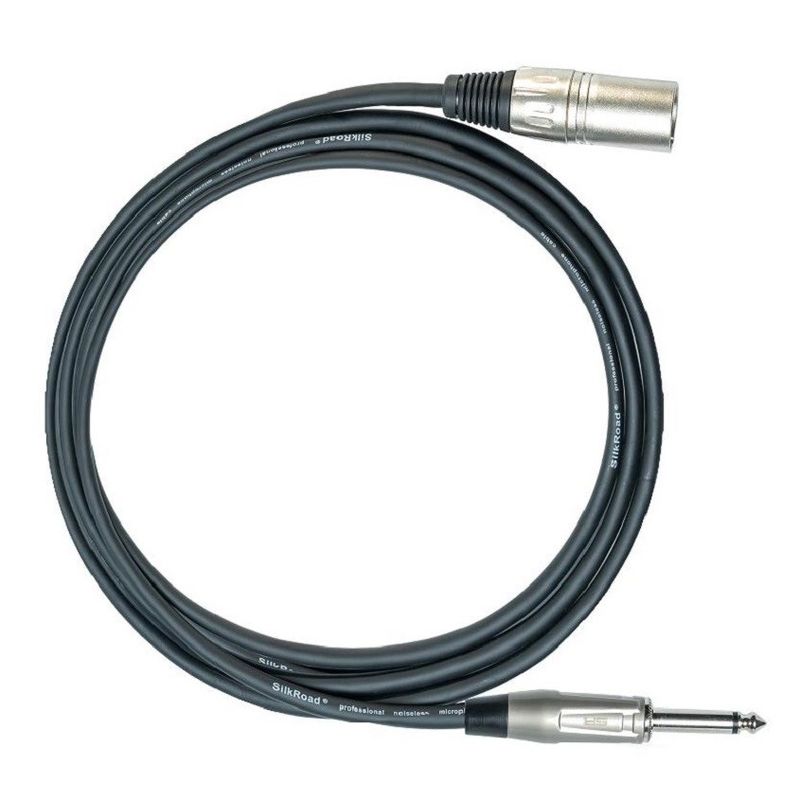 1/4 inç Erkeğe XLR Kadın Mikrofon Kablosu Siyah XLR Kablo 10 Ayak Mikrofon Kablosu