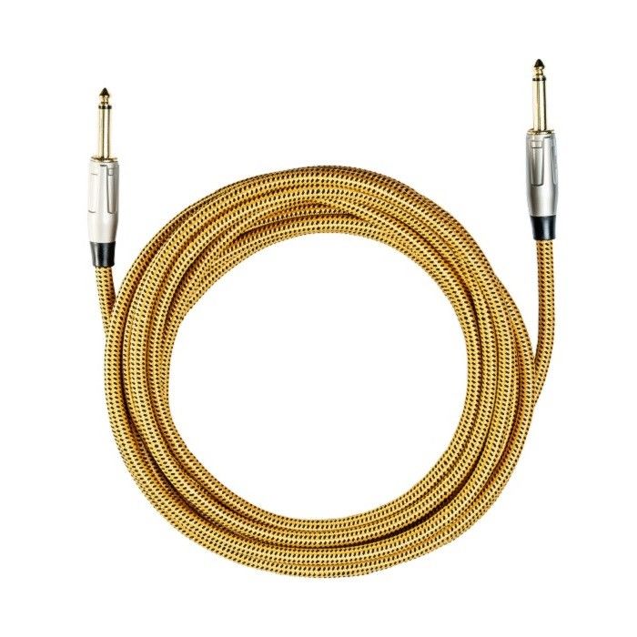 6.35mm Gitar Kablosu Enstrüman Patch Kablosu Nylon Düz Düz Düz Amp Kablosu