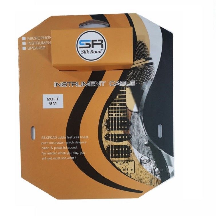 10ft Gitar Ses Kablosu Elektrik Gitarı Doğrudan Köşeye Amp Kablosu Gitar Kablosu