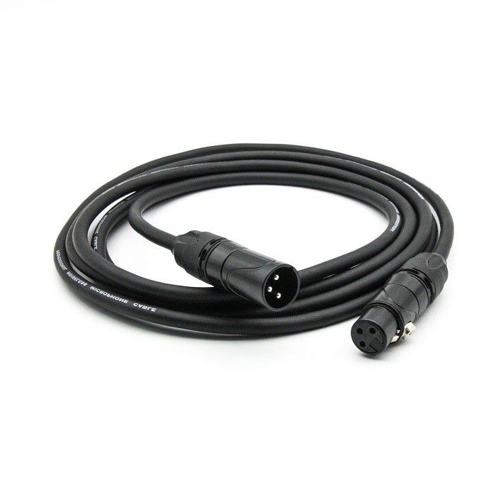 AWG 24 XLR Mikrofon Kabloları Karalı XLR Erkeğe XLR Kadın Mikrofon Kablosu Karıştırıcı için