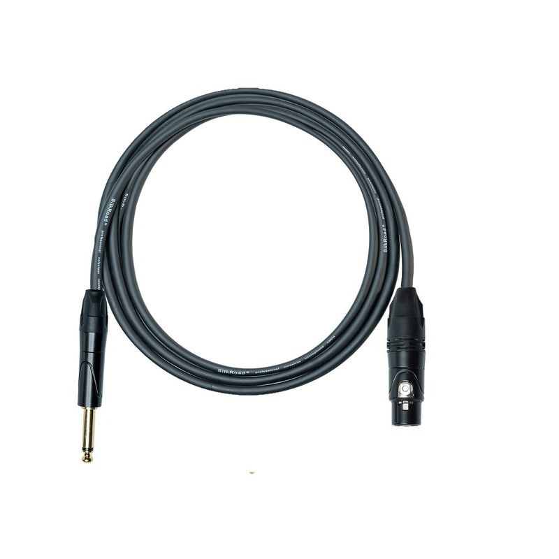 0.25 inç XLR Mikrofon Kablosu Siyah Mikrofon Kablosu Erkeğe XLR Kadın Mikrofon Adaptörü Karıştırıcı için