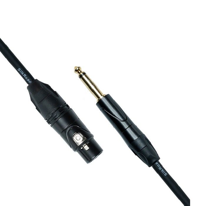 0.25 inç XLR Mikrofon Kablosu Siyah Mikrofon Kablosu Erkeğe XLR Kadın Mikrofon Adaptörü Karıştırıcı için