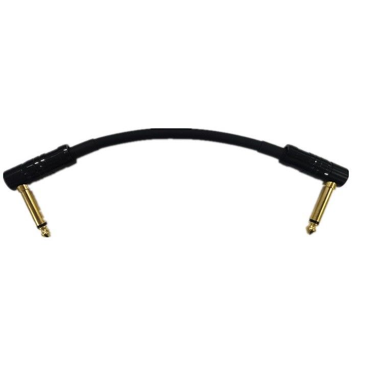 Helical Shielded 2 Pcs Pack 6.35mm Angled Plug Pedalboard Patch Kabloları Enstrüman Kablosu