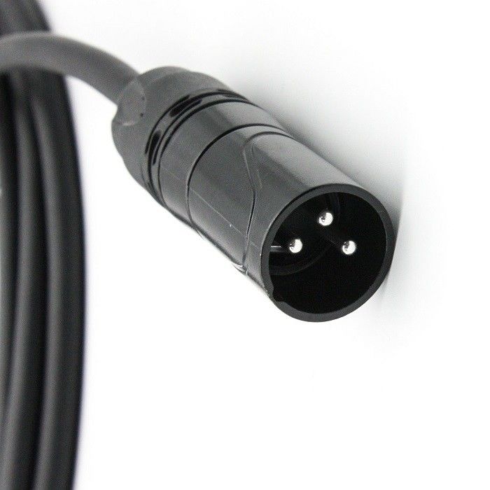 5m 6m XLR Mikrofon Kablosu OFC Kondüktör Mikrofon Kabloları 3 Pin XLR-XLR Siyah Tel