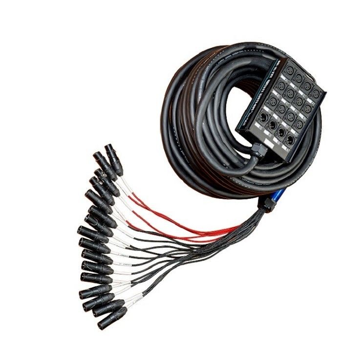 Toplu Ses Yılan Kablosu Çok Kanallı Düşük Profilli XLR Gönder Devre Kartı XLR Splitter 100 Feet