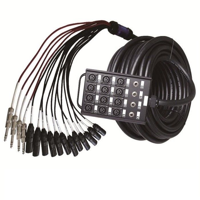 12 Kanal Ses Yılan XLR Gönderme Kurulu Yılan Kablosu XLR Splitter Kablosu 1/4 
