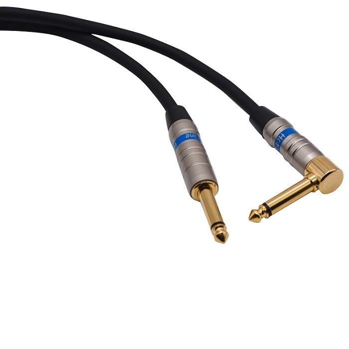 Sesli enstrüman kablosu bas elektrikli gitar kablosu için amp kablosu 1/4 inç dik açıya doğru