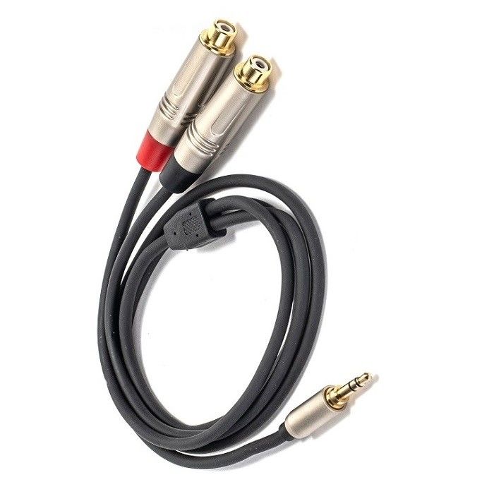 Ses Y Bölücü Kablo 3.5mm Stereo Dual RCA için Hoparlör Karıştırıcı