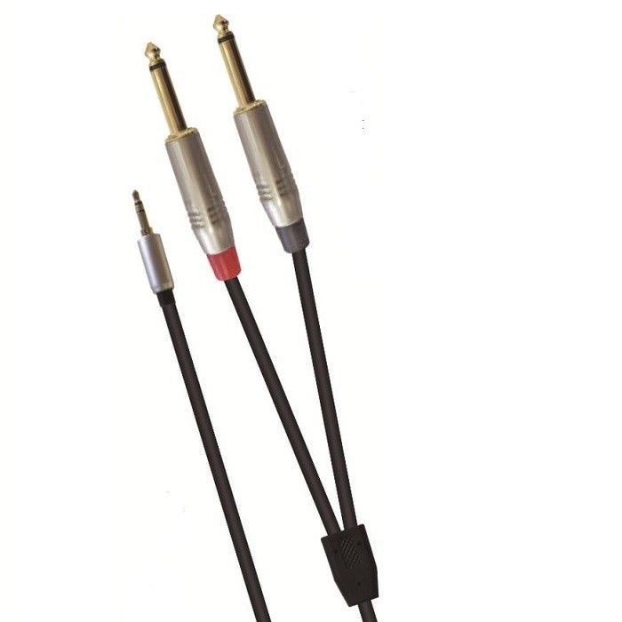 Ses Y Bölücü Adaptörü 3.5mm Stereo To Dual 1/4 Inch Speaker Mixer için