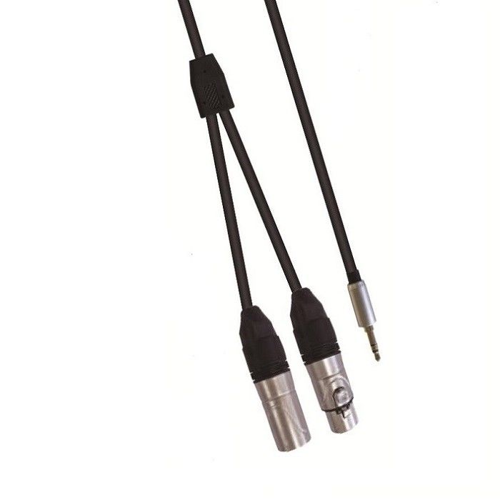 3.5mm Stereo To XLR F XLR M Y Splitter Kablo Speaker Mixer için