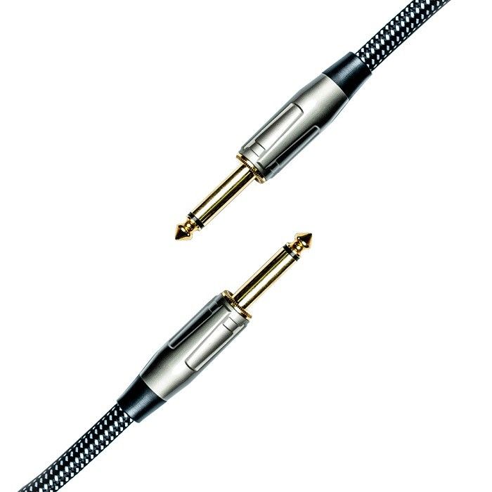 Elektrik gitar ses kablosu Nylon örgü kablosu 1/4 inç ampli kablosu