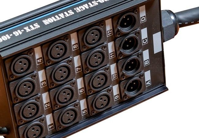 DDP Audio Snake Kablosu Profesyonel 12/16 Kanal XLR'den XLR'ye Erkeğe Kadına 30M PVC Gümüş