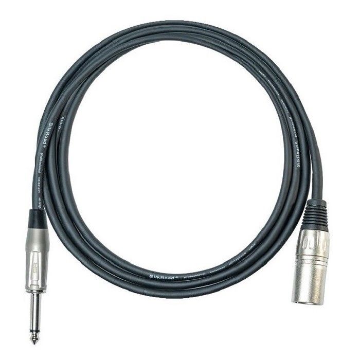 XLR Kadın 1/4 Inç 6.35mm TS Mikrofon Kablo Mikrofon Kablo Siyah XLR Kablo 10 ft