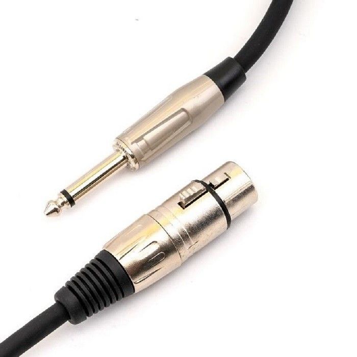 1/4 XLR Kadın Mikrofon Kablosu Siyah XLR Kablo 10ft Mikrofon Kablo
