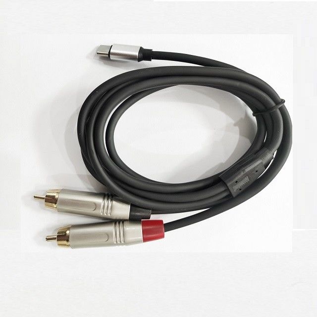 DAC C Tipi Çift RCA Y Splitter Kablosu İçeride Güçlü DAC Çip