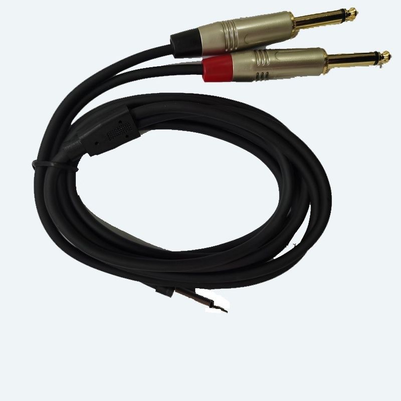 DAC C Tipi To Çift 1/4 Inç Enstrüman Y Splitter Kablo Güçlü DAC Çip'i
