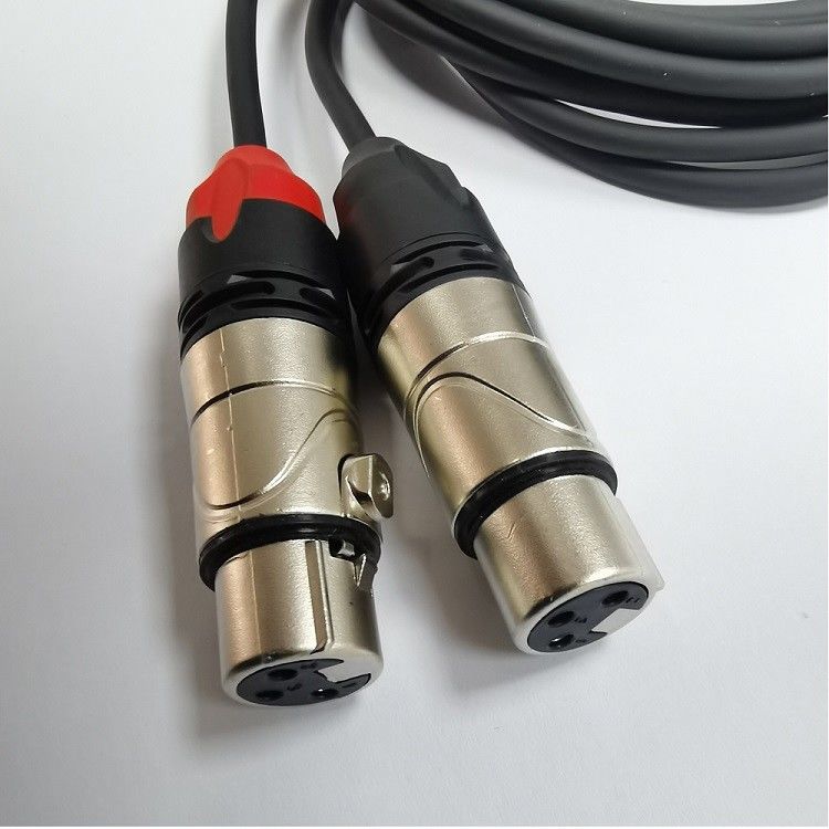 DAC C'ye Çift XLR Kadın Ses Kablosu Y Bölücü İçeriye Güçlü DAC Çip
